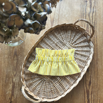 Col amovible rayé Jaune
