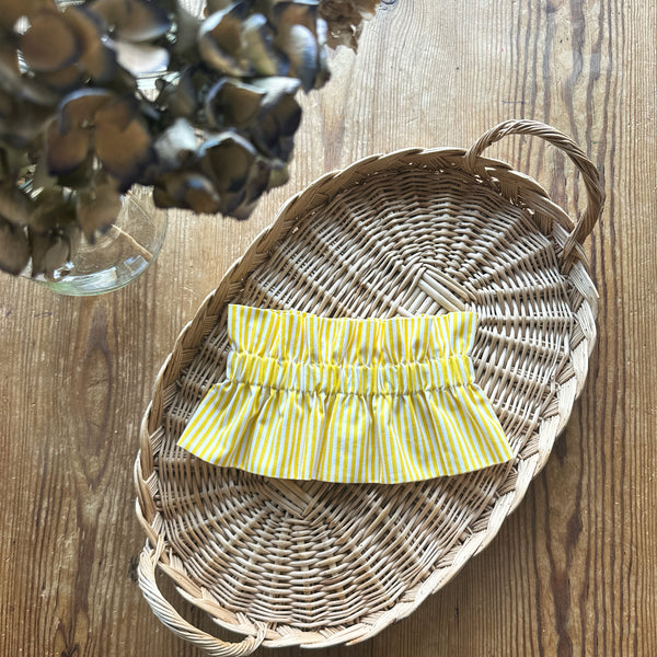 Col amovible rayé Jaune