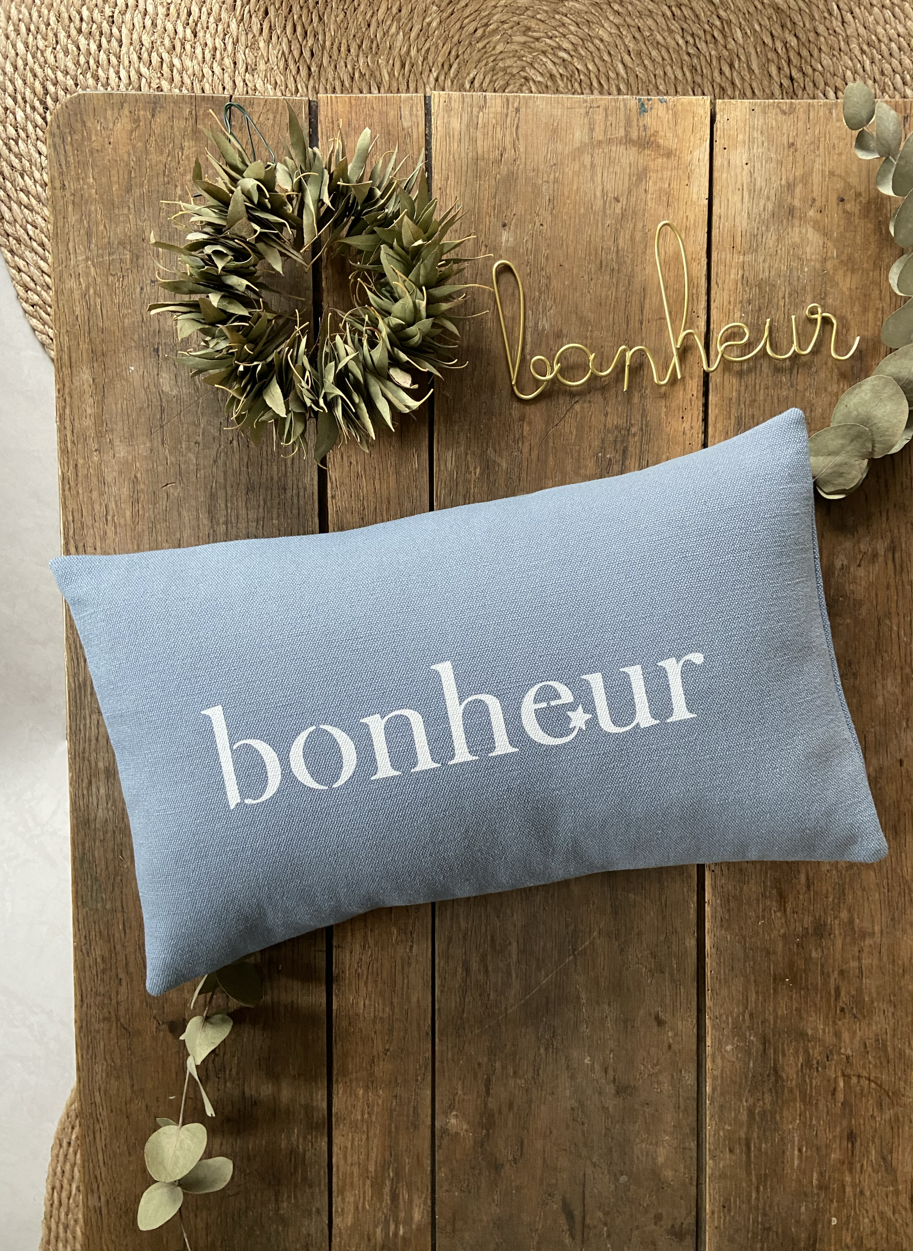 Coussin Lin - Bonheur